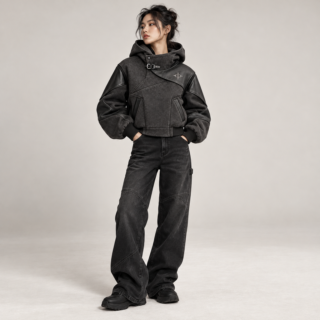 NOIR ARMOR HOODED JACKET